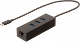3 Port USB Hub with Ethernet Adapter