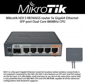 MikroTik RB760iGS hEX 880MHz Dual Core 256MB 5xGb PoE L4