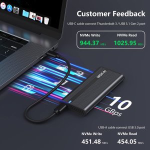 MOKiN M.2 NVME SATA SSD Enclosure Adapter