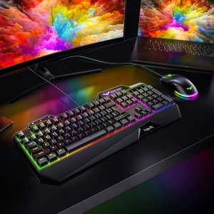 Wired Gaming Keyboard Mouse Combo LED Rainbow